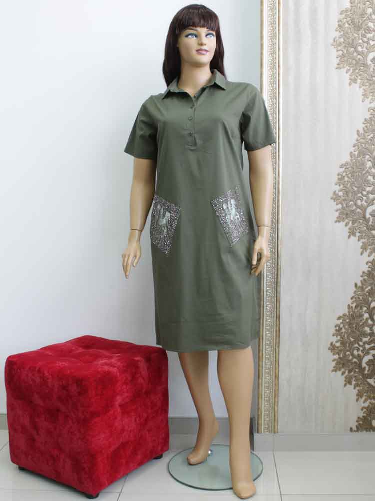 Платье из хлопка с добавлением эластана большого размера. Магазин «Пышная Дама», Харьков.