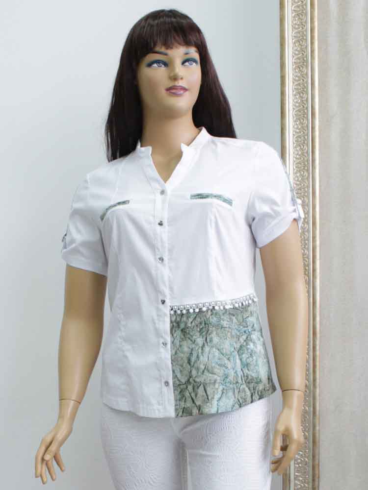 Сорочка (рубашка) женская из хлопка с отделкой из гипюра и кружева большого размера. Магазин «Пышная Дама», Харьков.