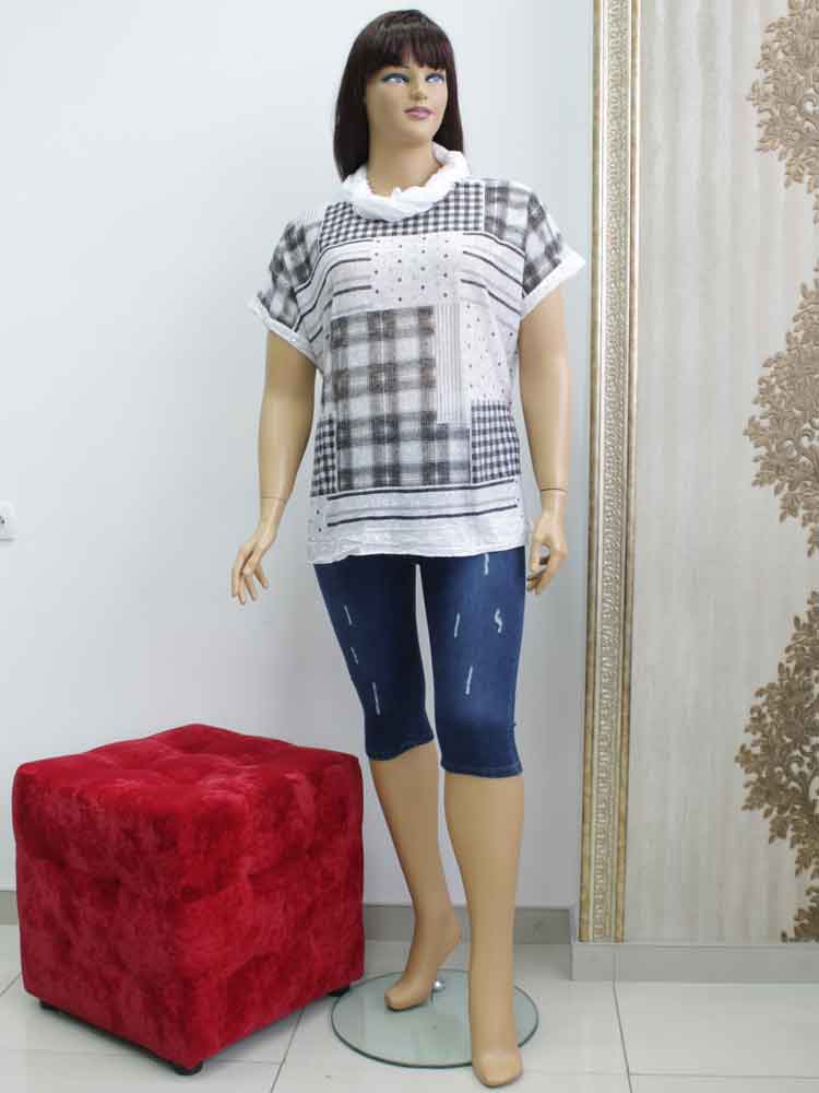 Капри женские джинсовые стрейчевые большого размера. Магазин «Пышная Дама», Харьков.