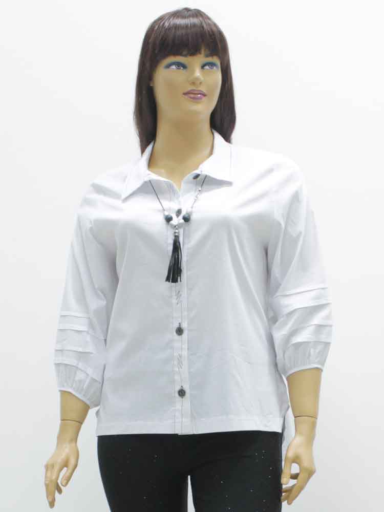 Сорочка (рубашка) женская из хлопка с эластаном большого размера. Магазин «Пышная Дама», Харьков.