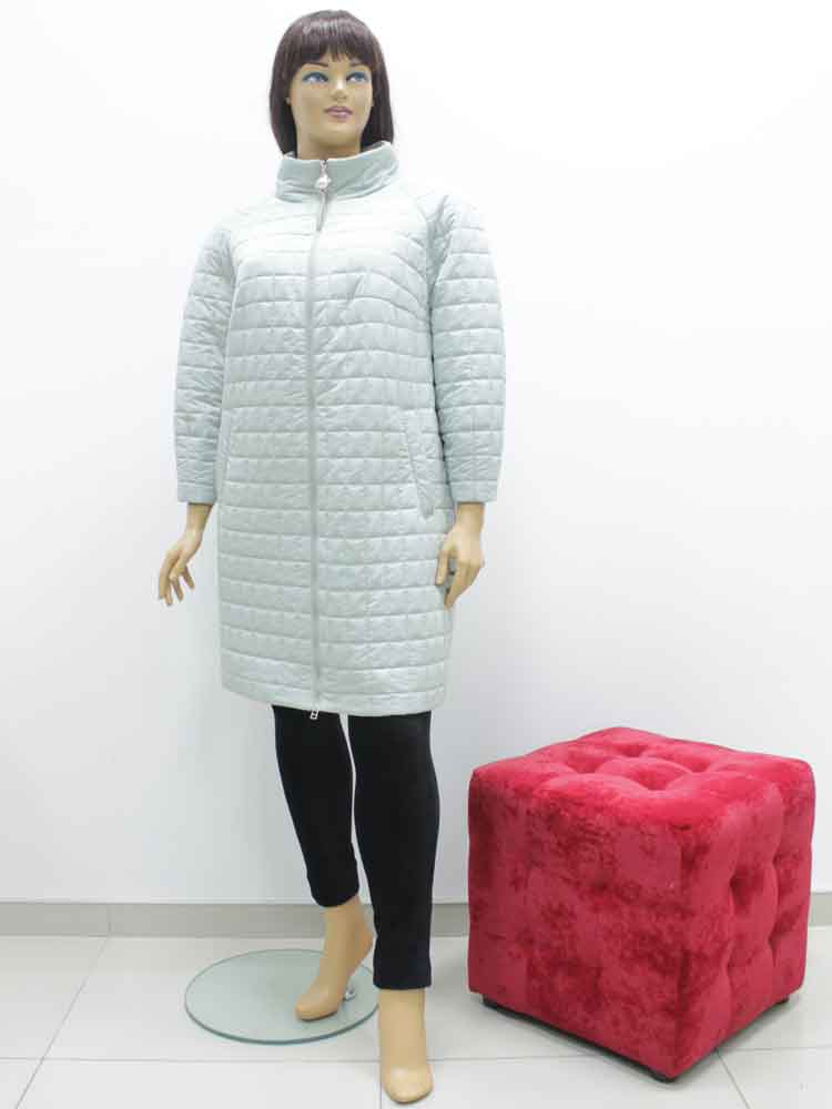 Пальто женское демисезонное стеганое с капюшоном  большого размера. Магазин «Пышная Дама», Харьков.
