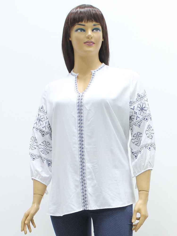 Блуза женская из вискозы с вышивкой большого размера. Магазин «Пышная Дама», Харьков.