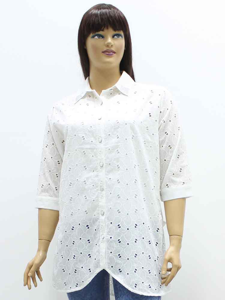 Сорочка (рубашка) женская батистовая из хлопка и майка в комплекте большого размера. Магазин «Пышная Дама», Харьков.