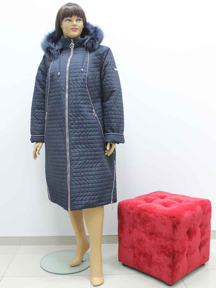 Пальто женское зимнее стеганое с капюшоном большого размера. Магазин «Пышная Дама», Харьков.
