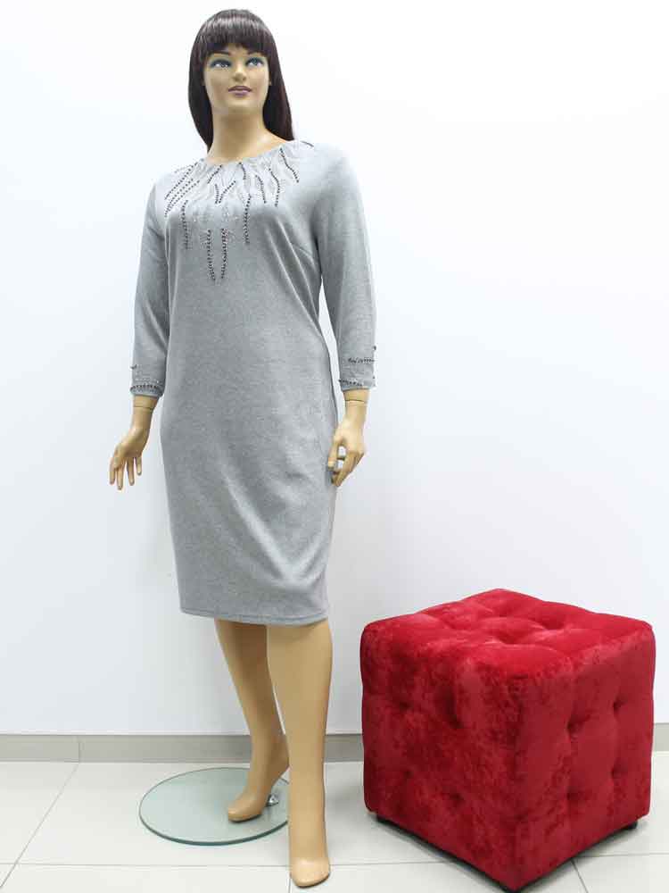 Платье из плотного трикотажа с аппликацией большого размера. Магазин «Пышная Дама», Харьков.