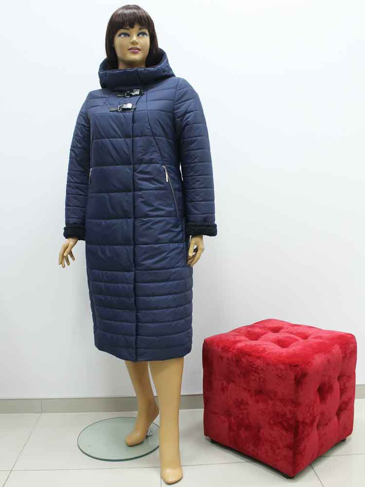 Пальто зимнее женское на подкладке из искусственного меха (каракуль) большого размера. Магазин «Пышная Дама», Харьков.