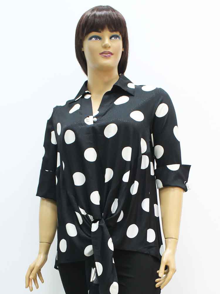 Блуза женская с жемчужными застежками-запонками большого размера. Магазин «Пышная Дама», Харьков.