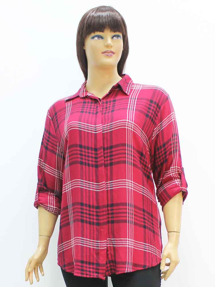 Сорочка (рубашка) женская из вискозы большого размера. Магазин «Пышная Дама», Харьков.