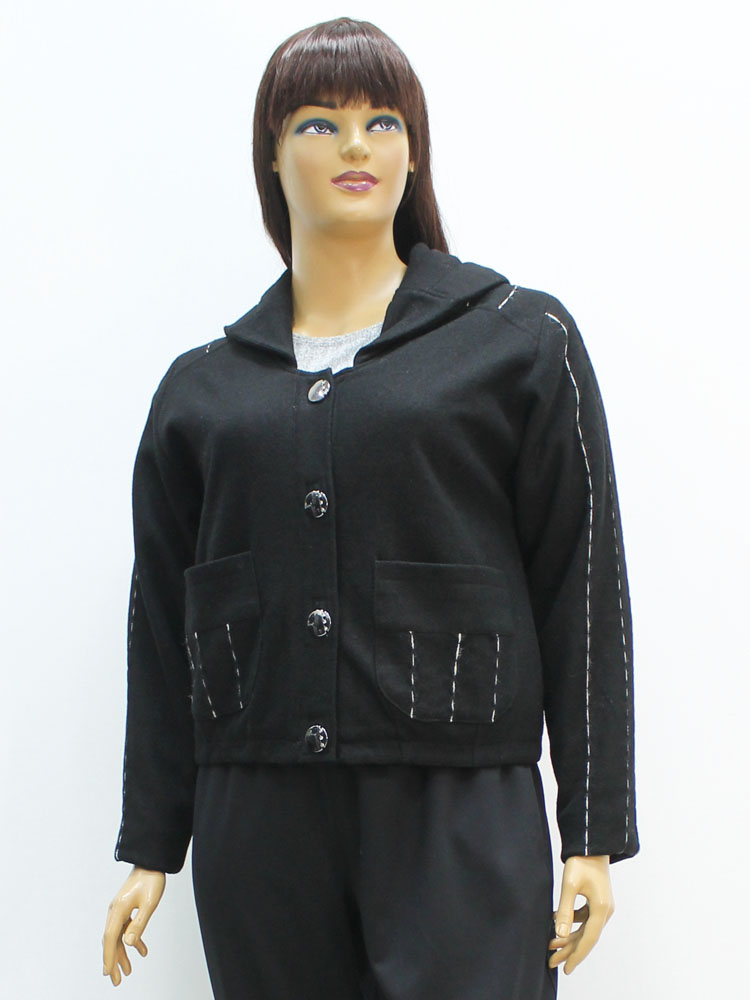Куртка легкая женская из валяной шерсти большого размера, 2021. Магазин «Пышная Дама», Харьков.