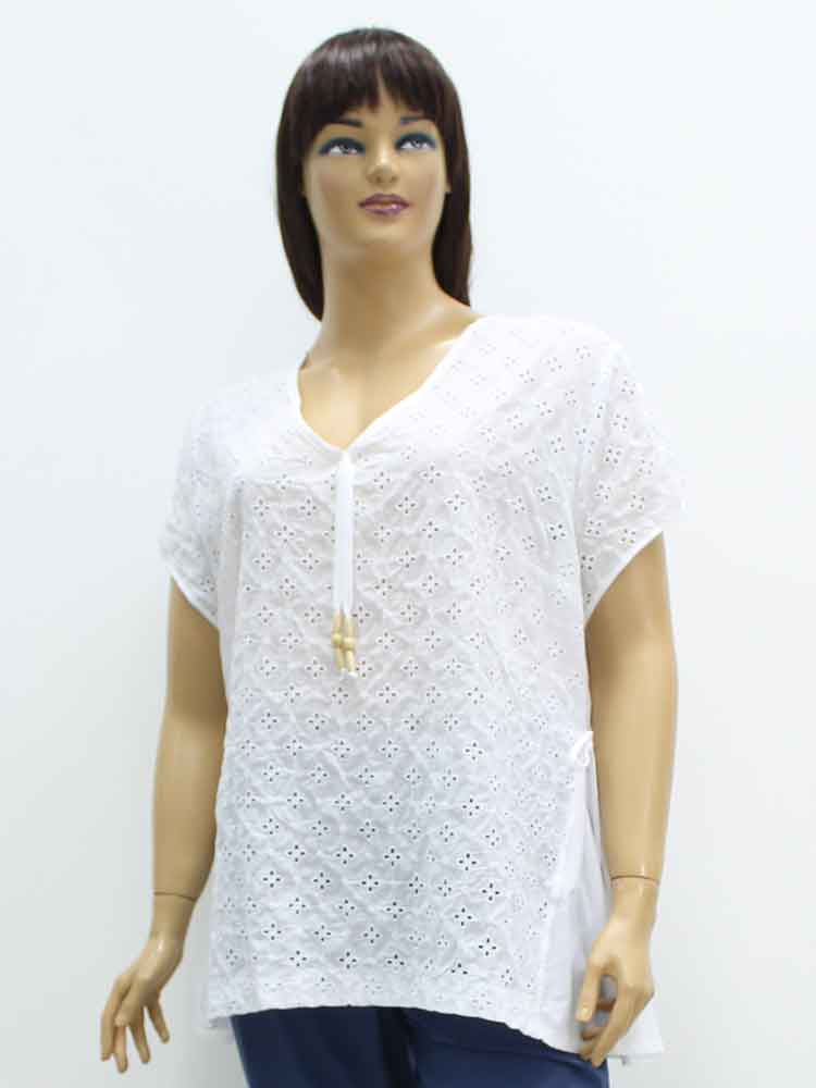 Блуза женская из прошвы большого размера, 2021. Магазин «Пышная Дама», Харьков.