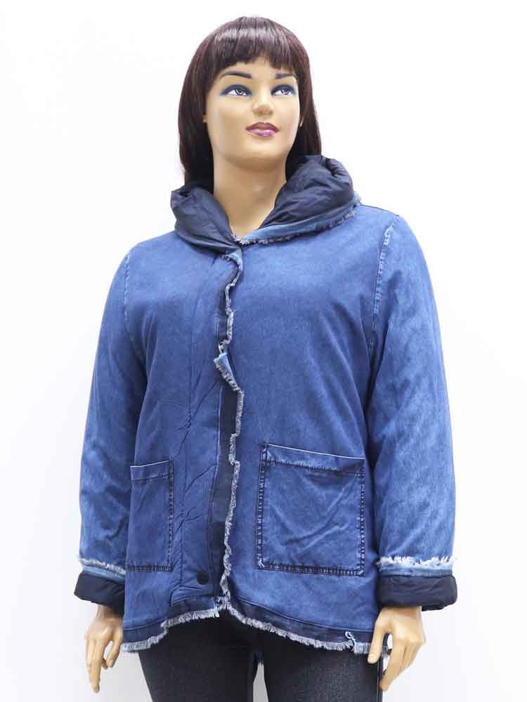 Куртка демисезонная женская двухсторонняя (сторона 2) большого размера, 2021. Магазин «Пышная Дама», Харьков.