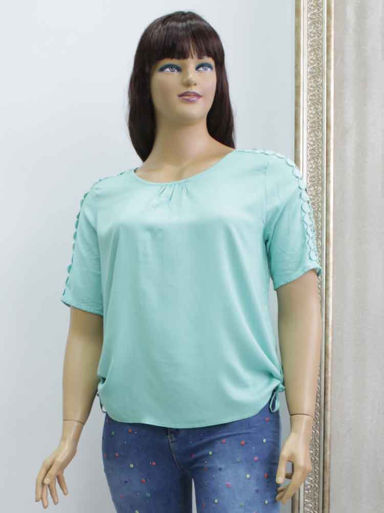 Блуза женская из хлопка с кружевной отделкой большого размера. Магазин «Пышная Дама», Харьков.