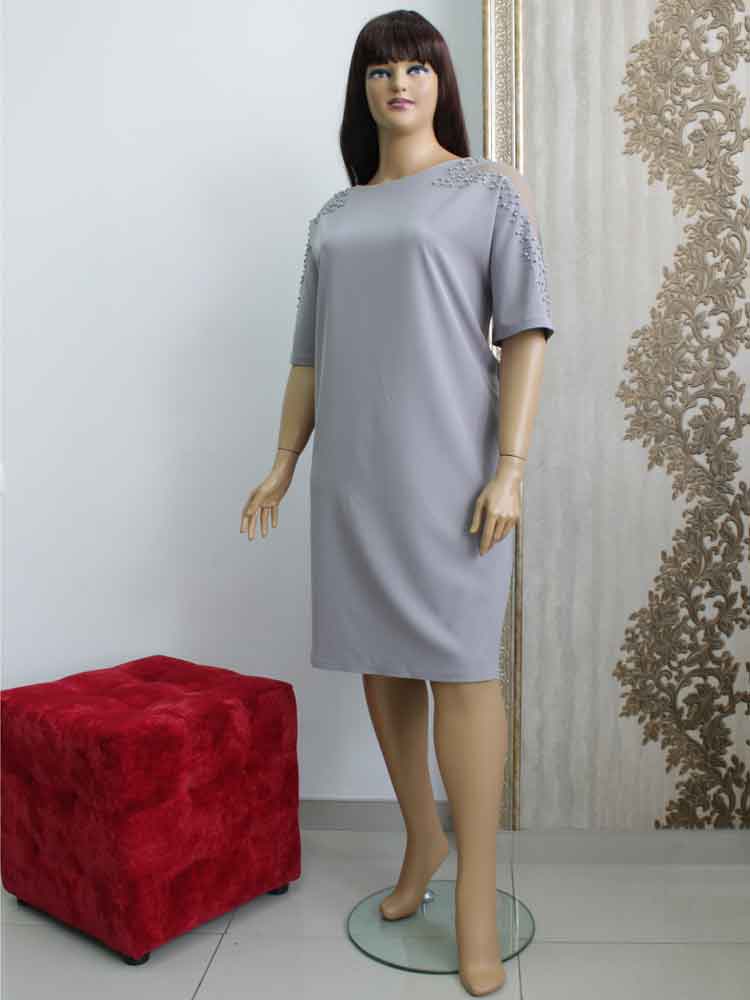 Платье из вискозы комбинированное с сеткой большого размера. Магазин «Пышная Дама», Харьков.