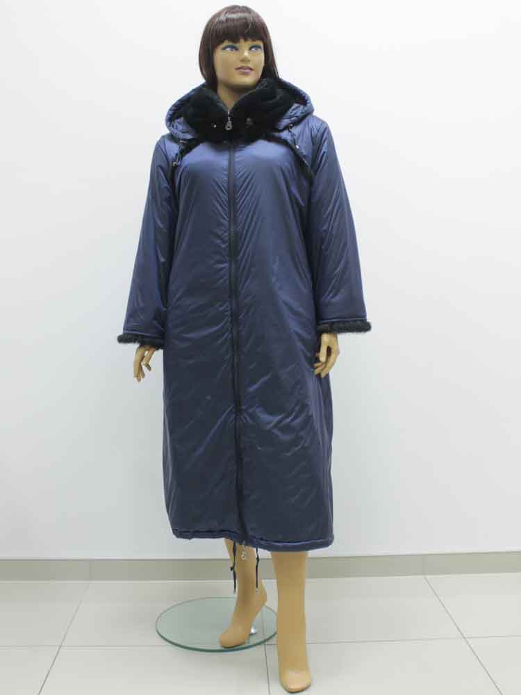 Пальто зимнее женское с отделкой из искусственного меха большого размера. Магазин «Пышная Дама», Харьков.