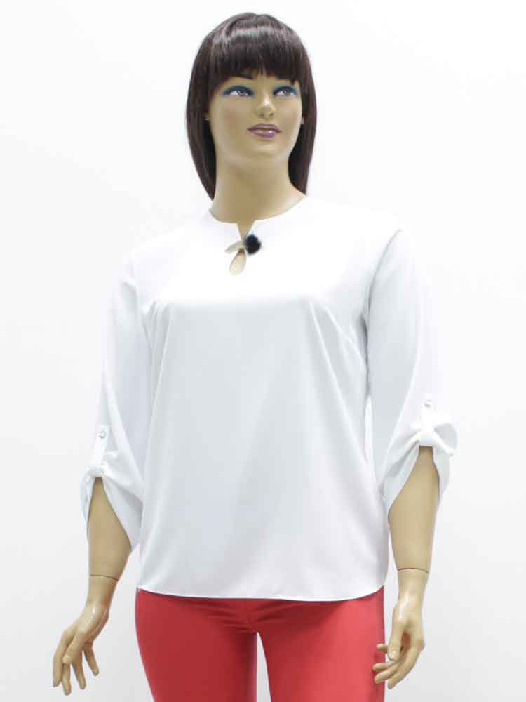 Блуза женская с брошью в комплекте большого размера. Магазин «Пышная Дама», Харьков.