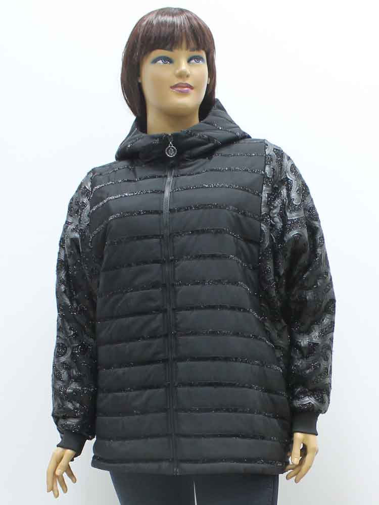 Куртка женская зимняя с аппликацией большого размера. Магазин «Пышная Дама», Харьков.