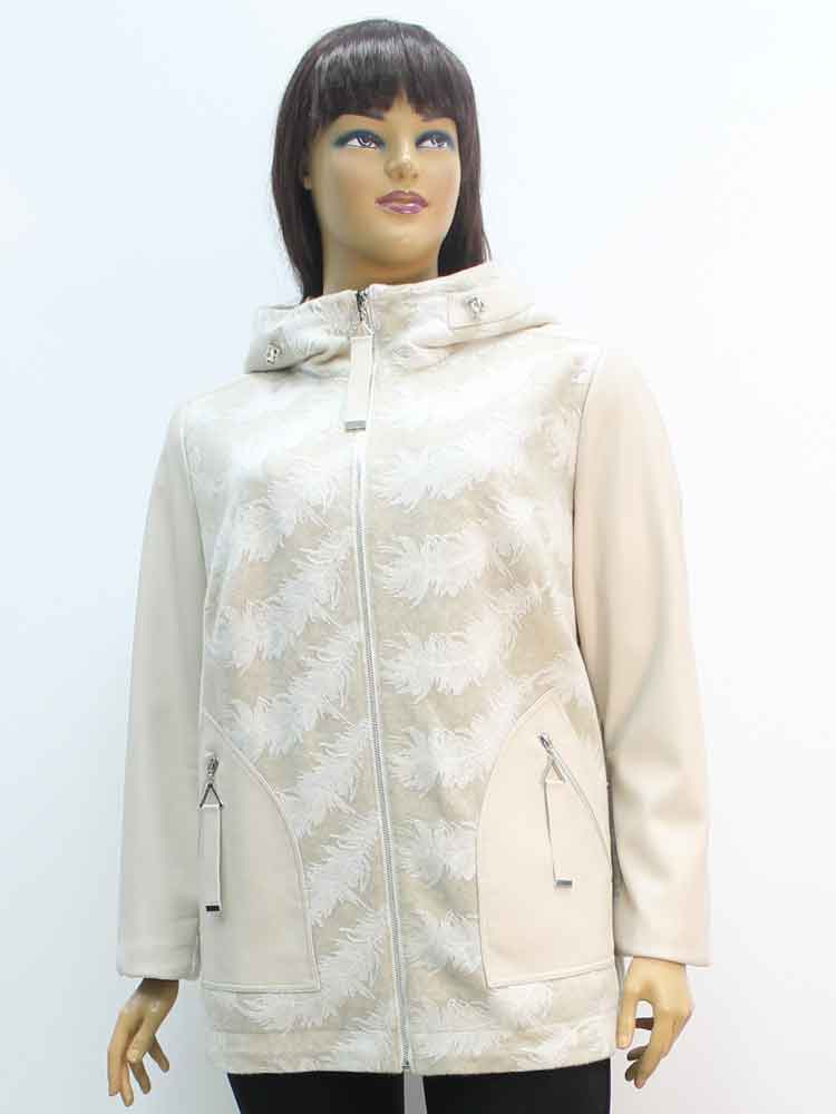 Куртка легкая (ветровка) женская комбинированная с капюшоном большого размера. Магазин «Пышная Дама», Харьков.