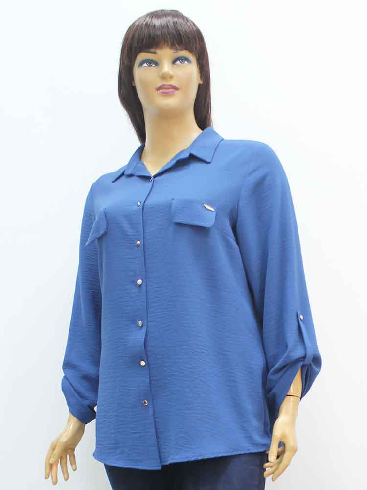 Сорочка (рубашка) женская из жатой ткани большого размера, 2020. Магазин «Пышная Дама», Харьков.