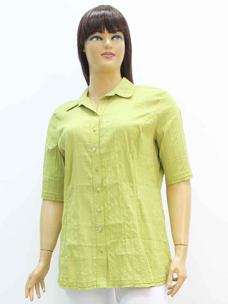 Сорочка (рубашка) женская из хлопка с эластаном большого размера. Магазин «Пышная Дама», Харьков.