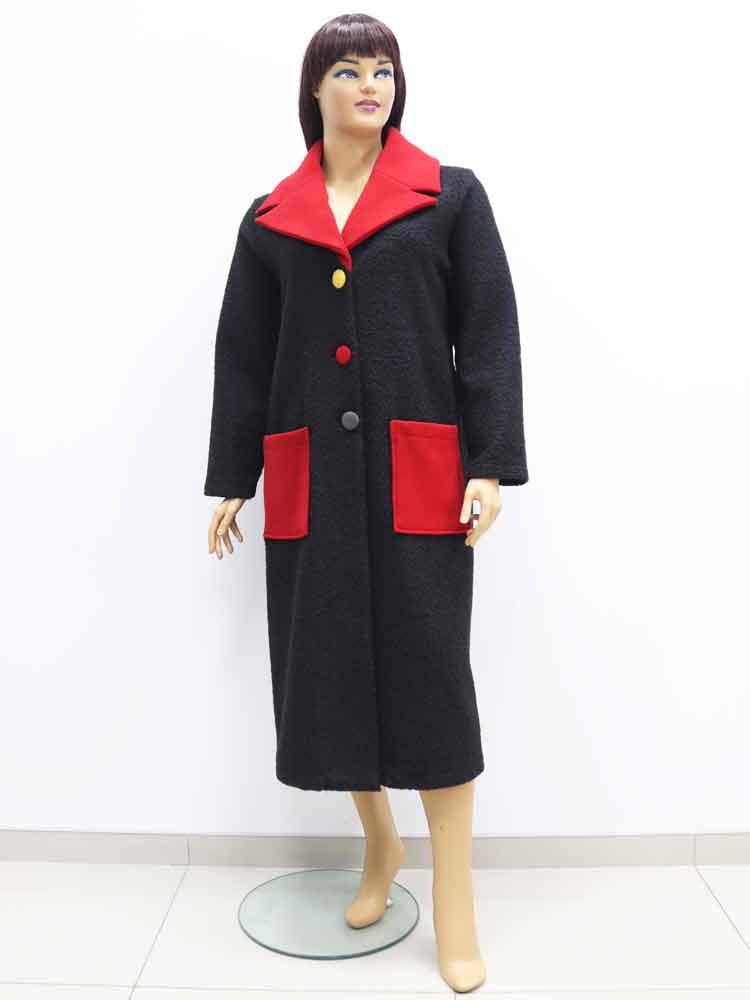 Пальто женское демисезонное буклированное большого размера, 2021. Магазин «Пышная Дама», Харьков.