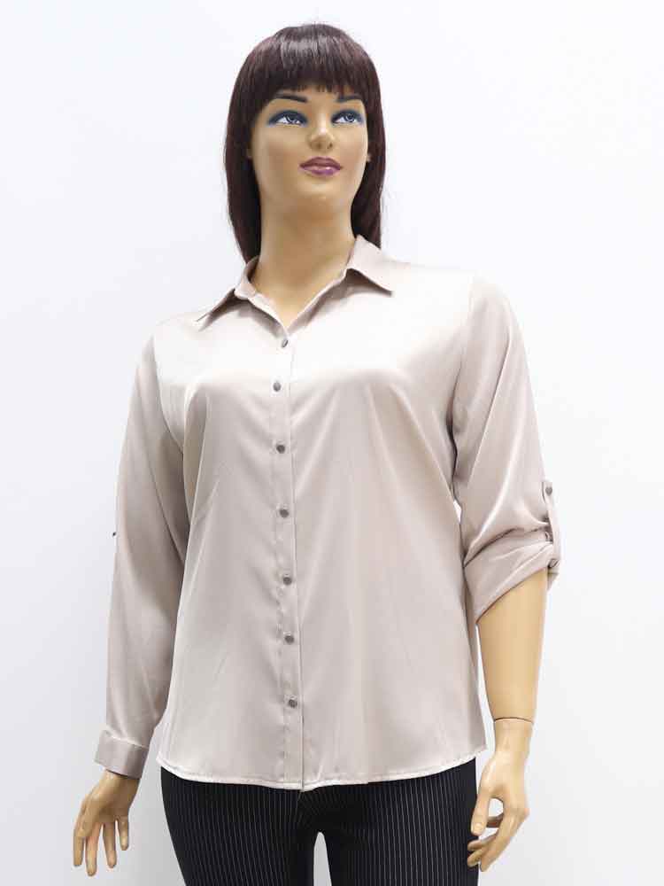 Сорочка (рубашка) женская из стрейч атласа большого размера. Магазин «Пышная Дама», Харьков.