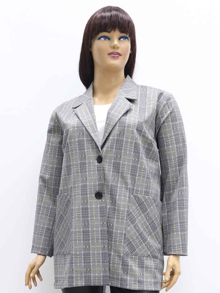 Пиджак женский прямого кроя большого размера, 2022. Магазин «Пышная Дама», Харьков.