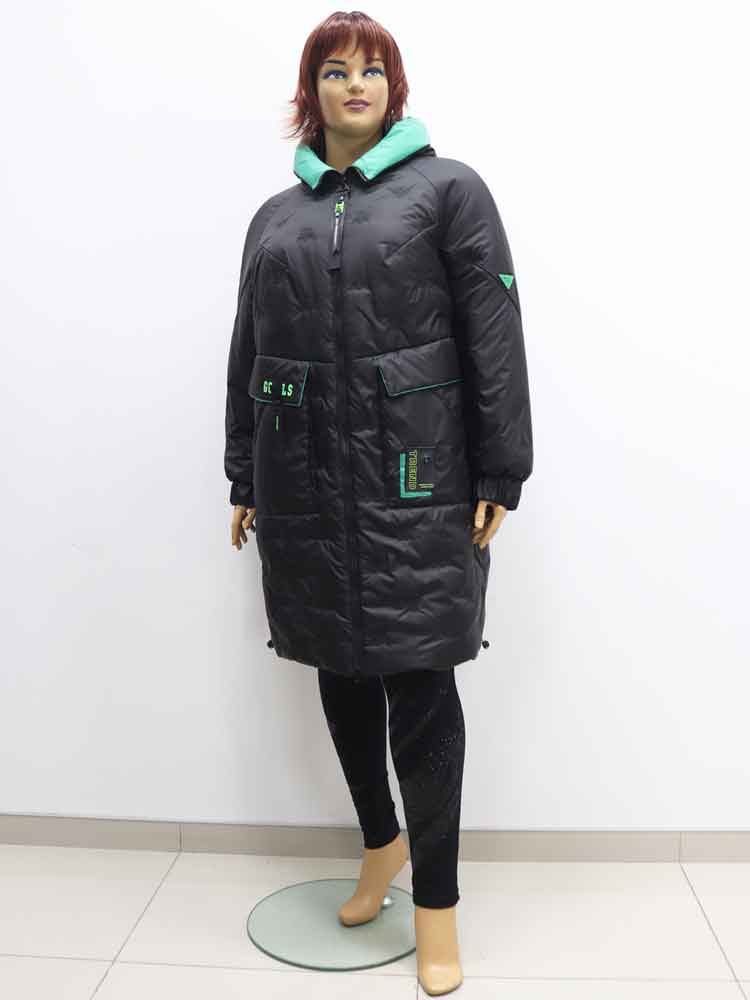 Куртка зимняя женская с аппликацией большого размера. Магазин «Пышная Дама», Харьков.
