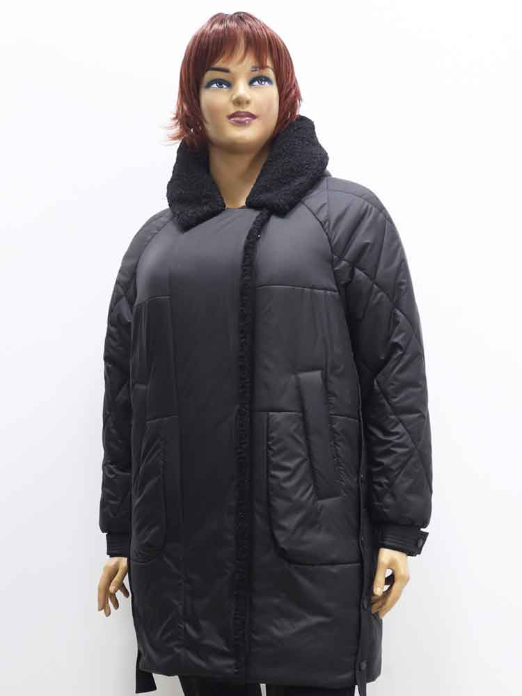 Куртка зимняя женская с отделкой из искусственного меха большого размера. Магазин «Пышная Дама», Харьков.