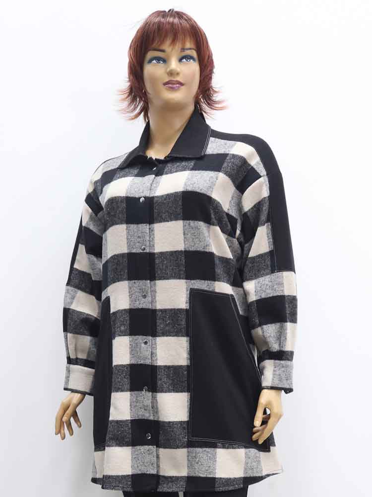 Сорочка (рубашка) женская комбинированная большого размера. Магазин «Пышная Дама», Харьков.