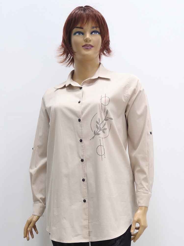 Сорочка (рубашка) женская с аппликацией большого размера. Магазин «Пышная Дама», Харьков.